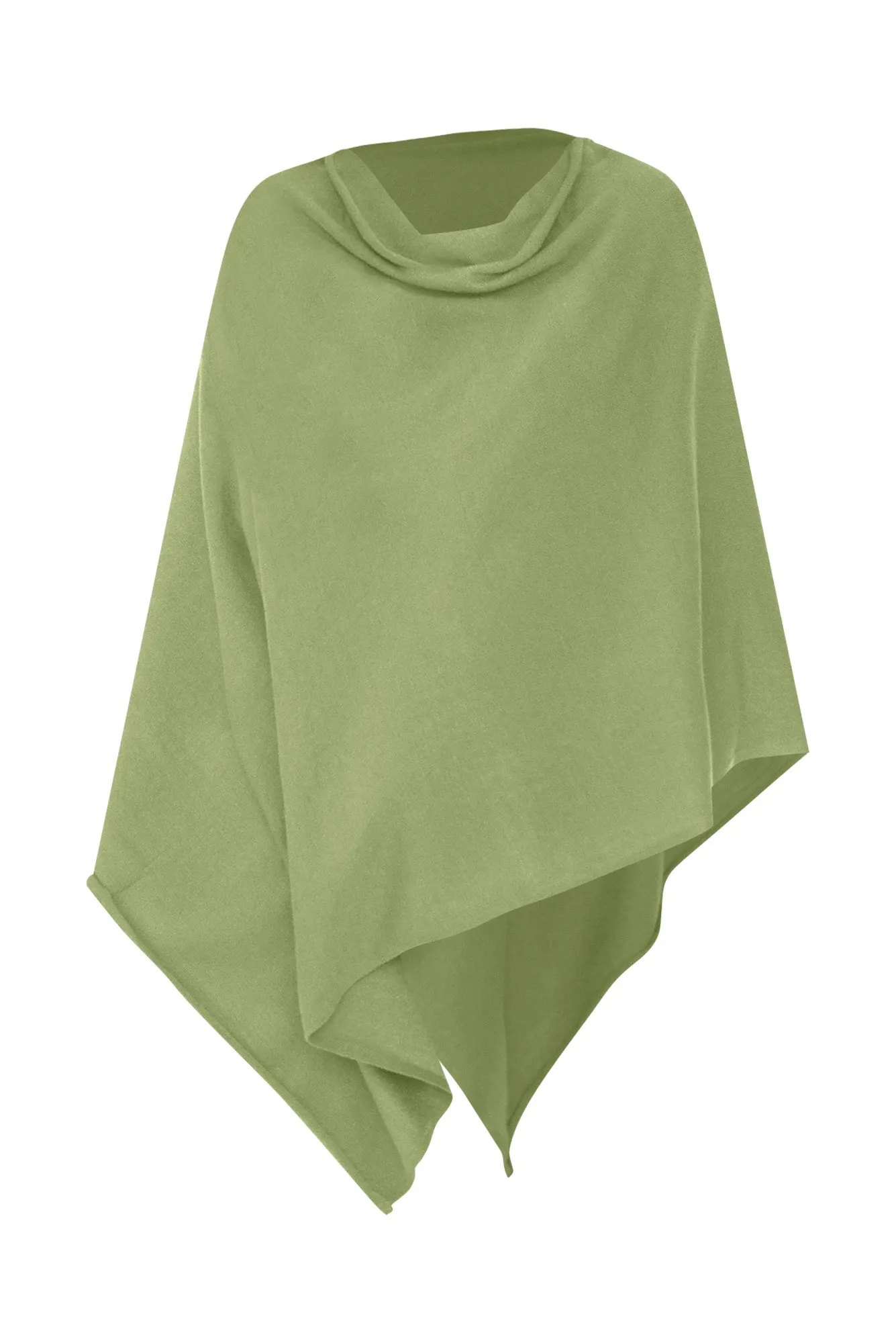 Amy Olive Wool Blend Poncho