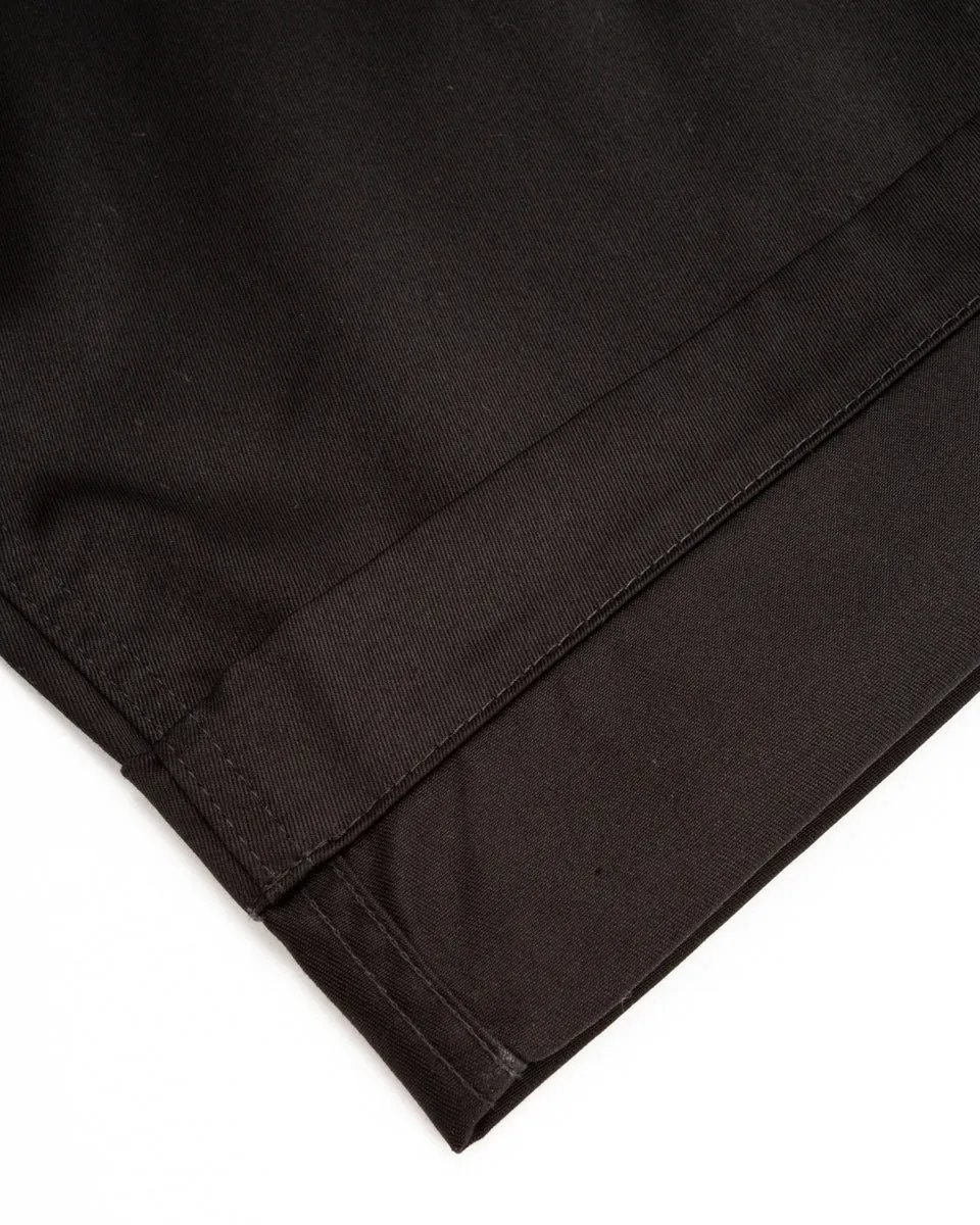 Black Chino Wide Gurkha Pants - Midnight Black