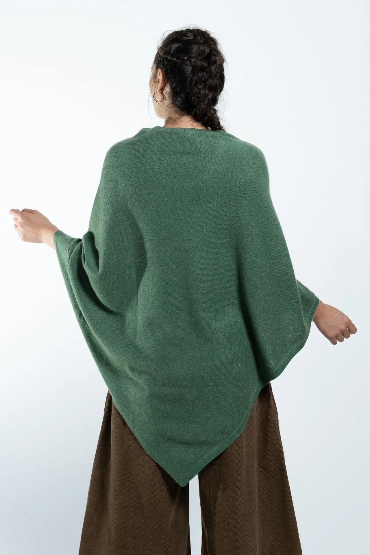 Cashmere Poncho - Teal