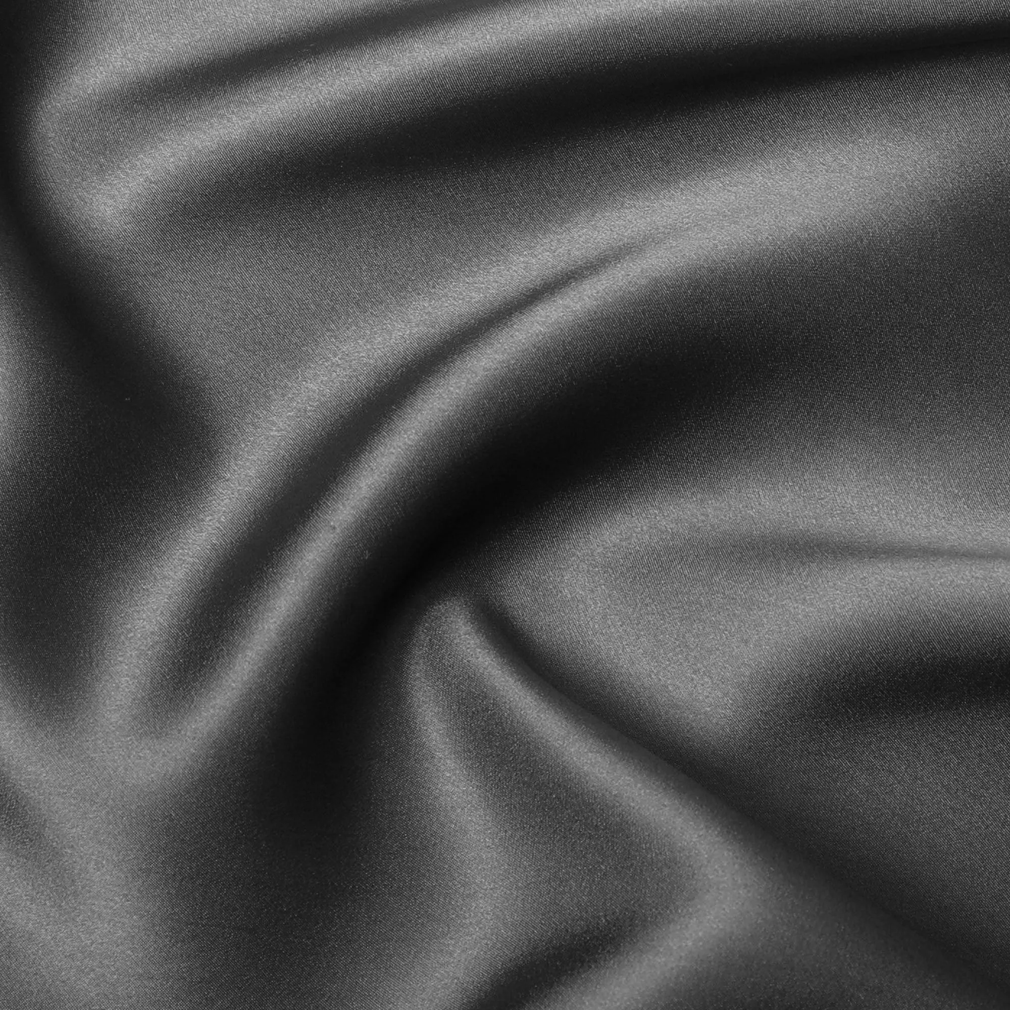 Cloud grey to black Premium pure silk satin fabric in ombre design-D15481