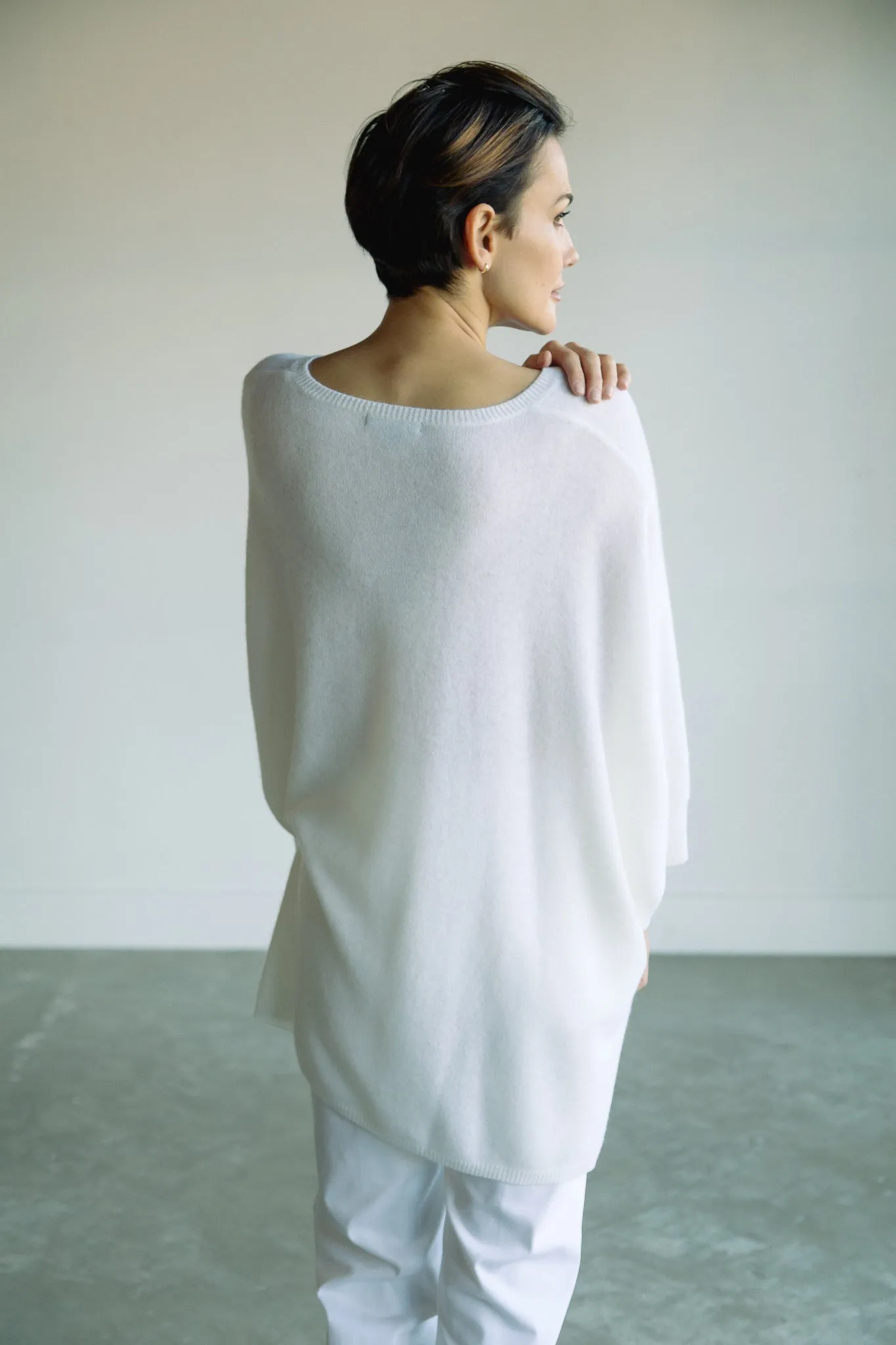 IRINA PONCHO IN PURE NEPALESE CASHMERE