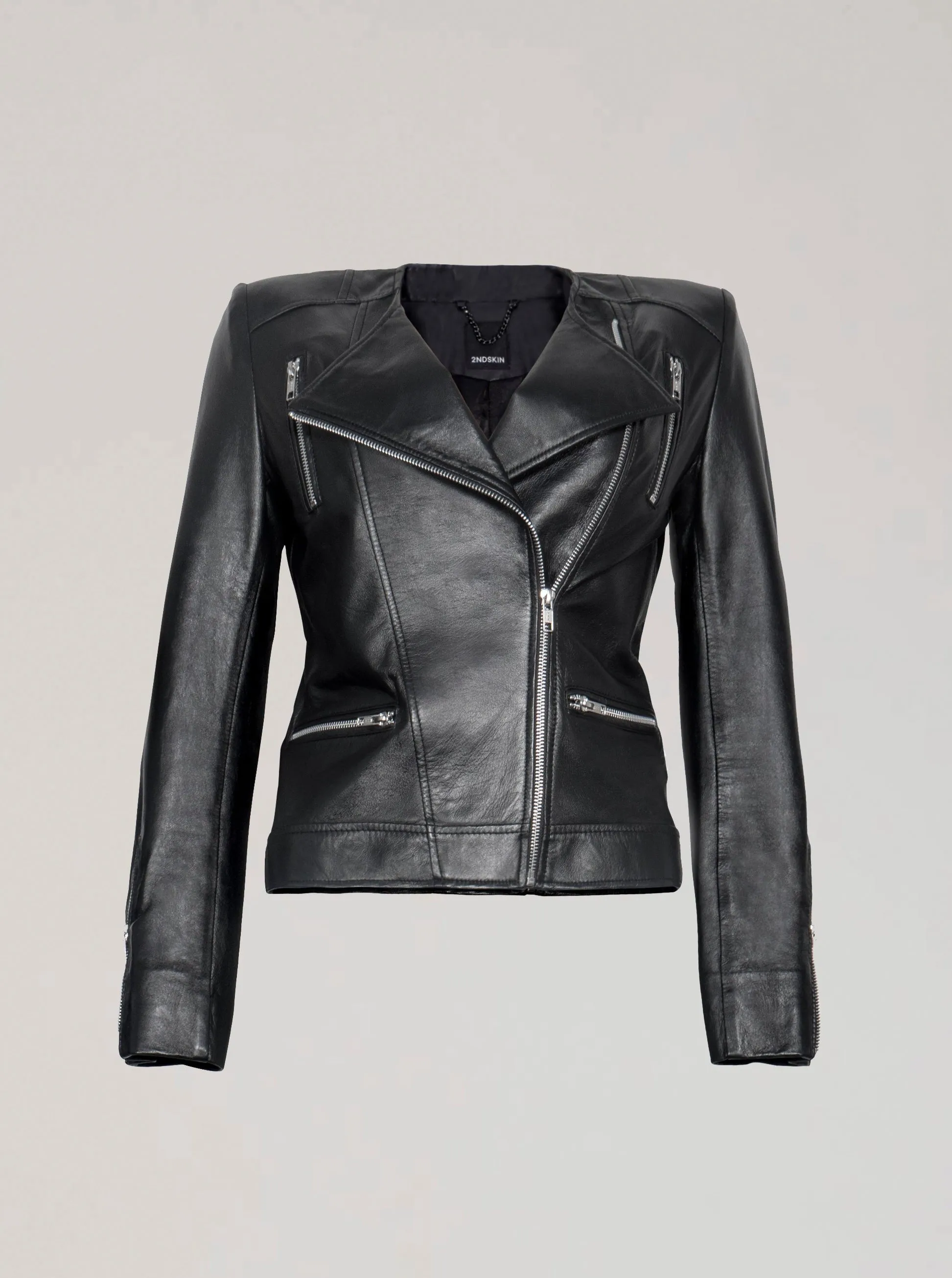 JAGGER LEATHER JACKET - BLACK