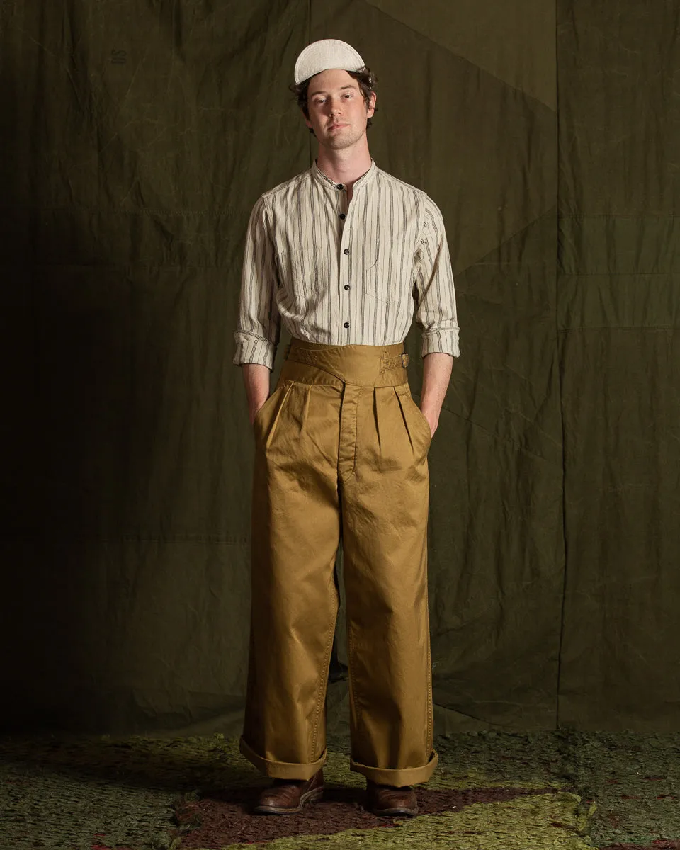 Khaki Chino Wide Gurkha Pants - Field Beige