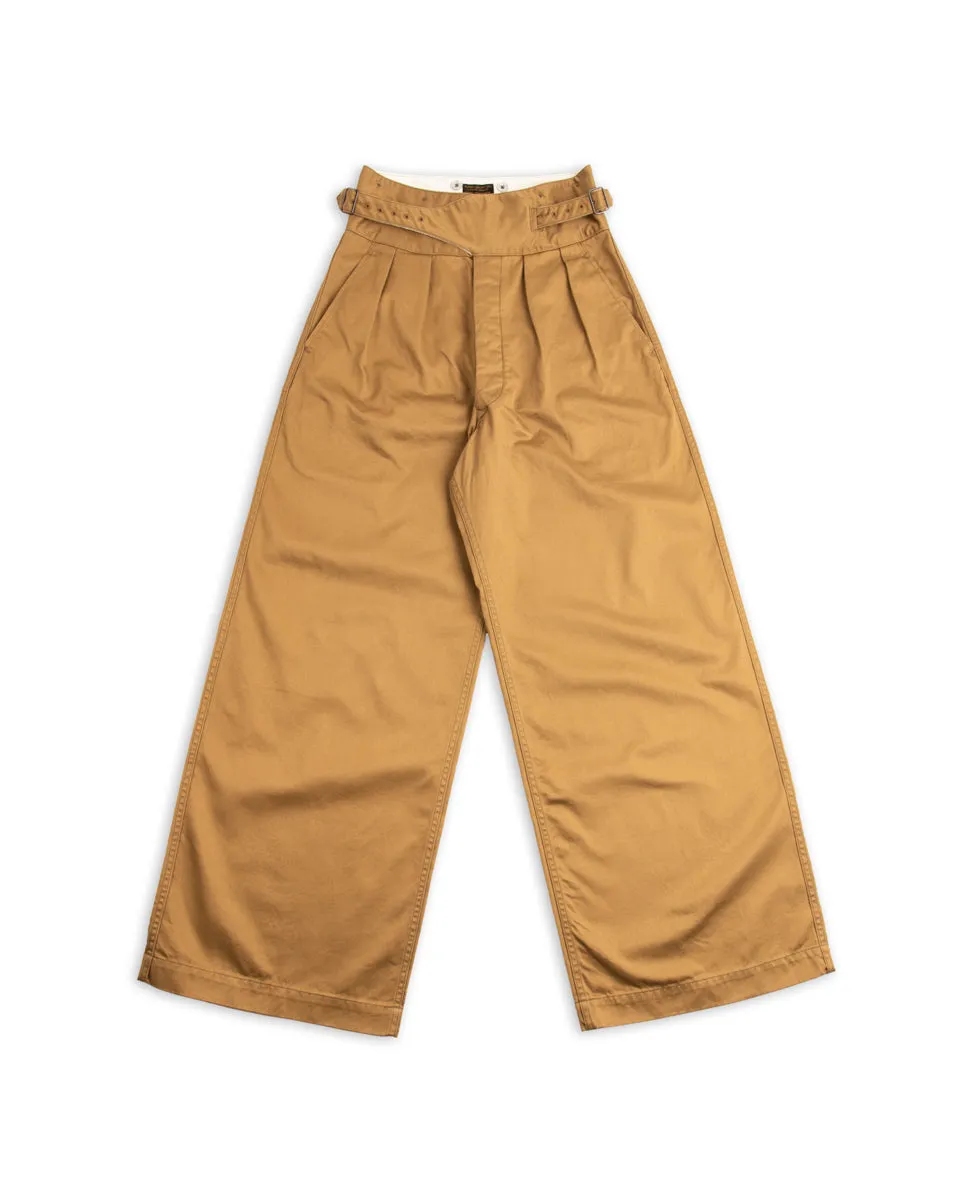 Khaki Chino Wide Gurkha Pants - Field Beige