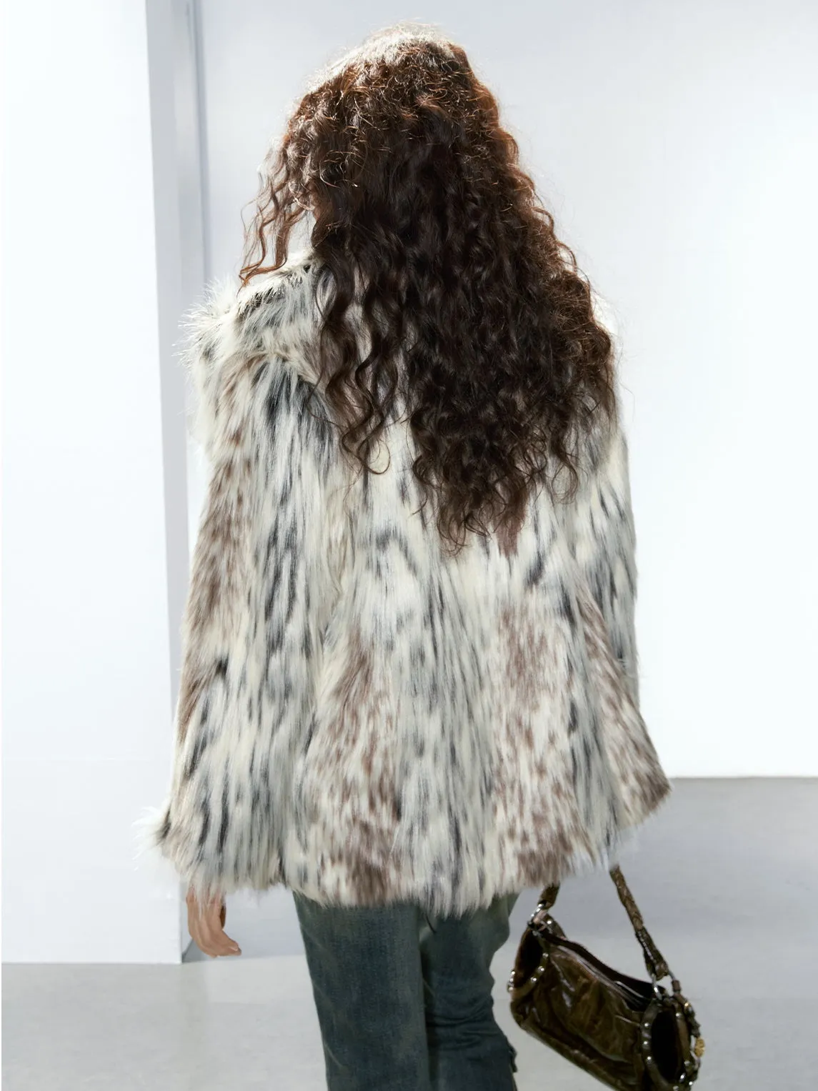 Leopard Eco-friendly Fur Half Coat