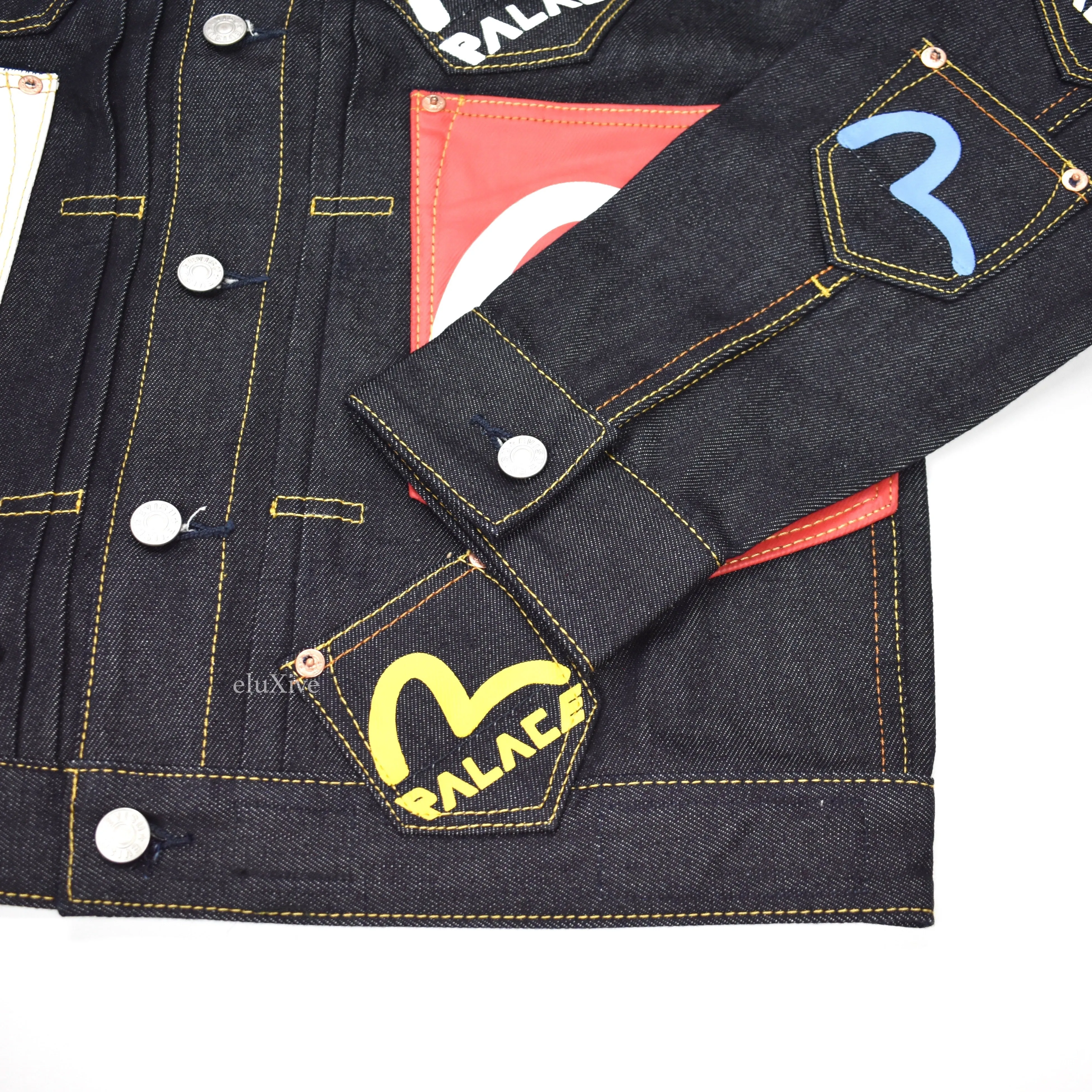 Palace x Evisu - Logo Pocket Denim Trucker Jacket