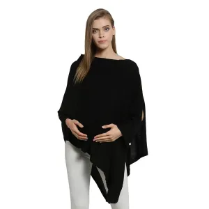 Pluchi Maternity Poncho Rosette (Black)