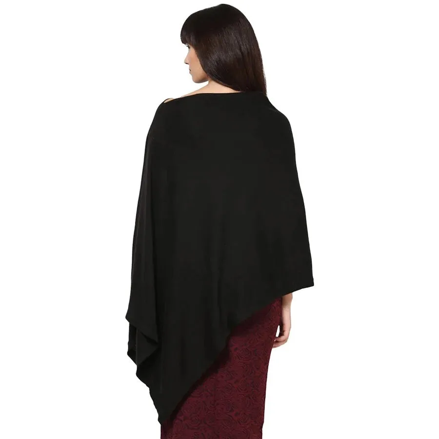 Pluchi Maternity Poncho Rosette (Black)