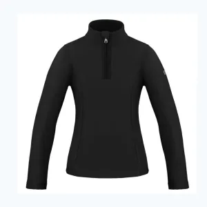 Poivre Blanc Girls Micro Fleece Half Zip - Black