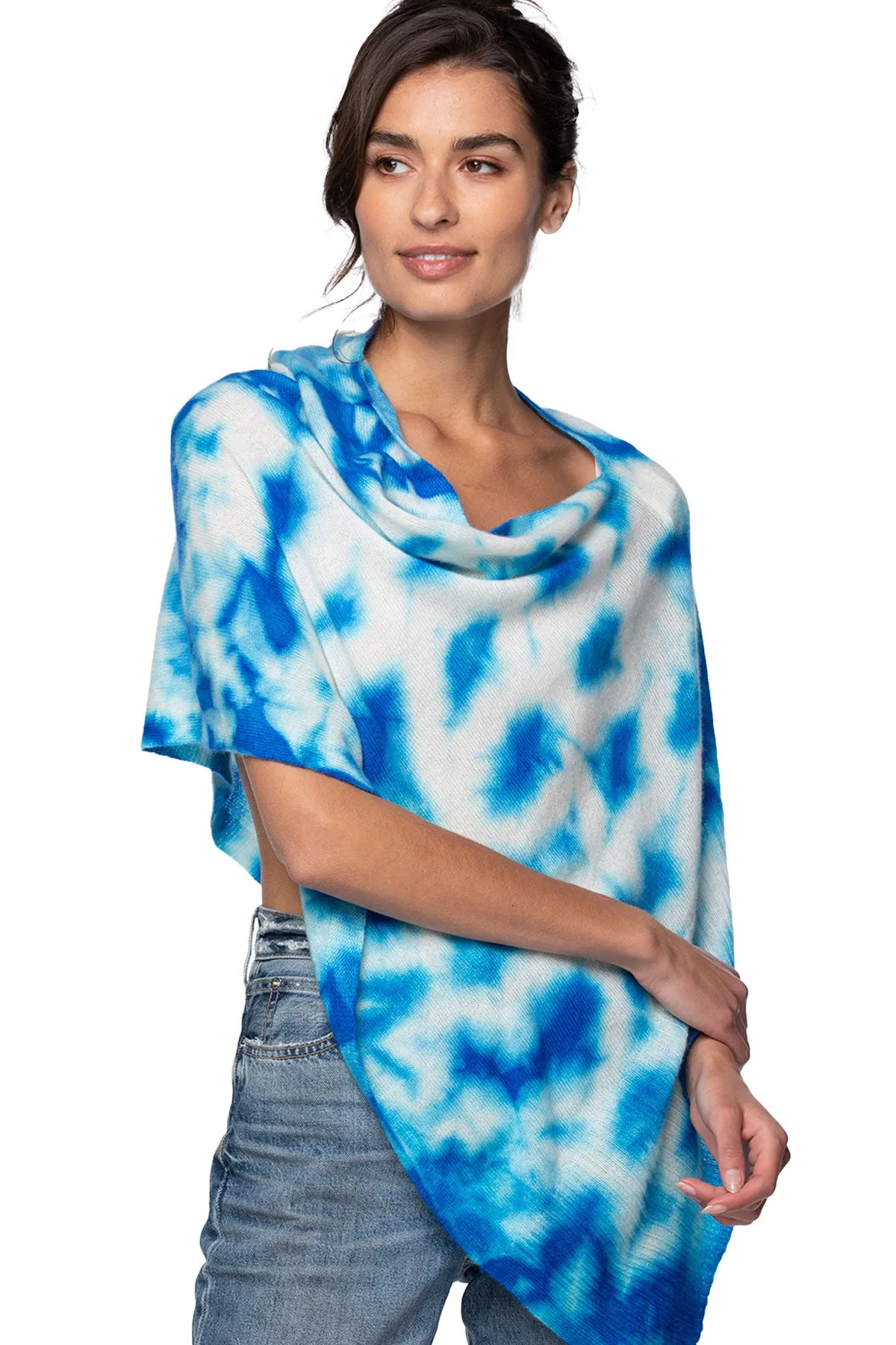 Poolside Poncho Cashmere |  Pool  Tie Dye