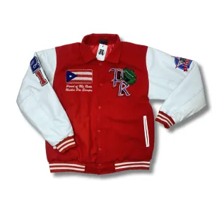 Premium Puerto Rico (RED)Varsity Jacket