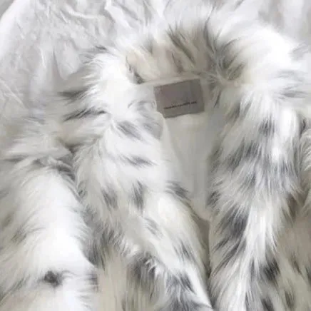 Reka Faux Snow Leopard Fur Maxi Coat