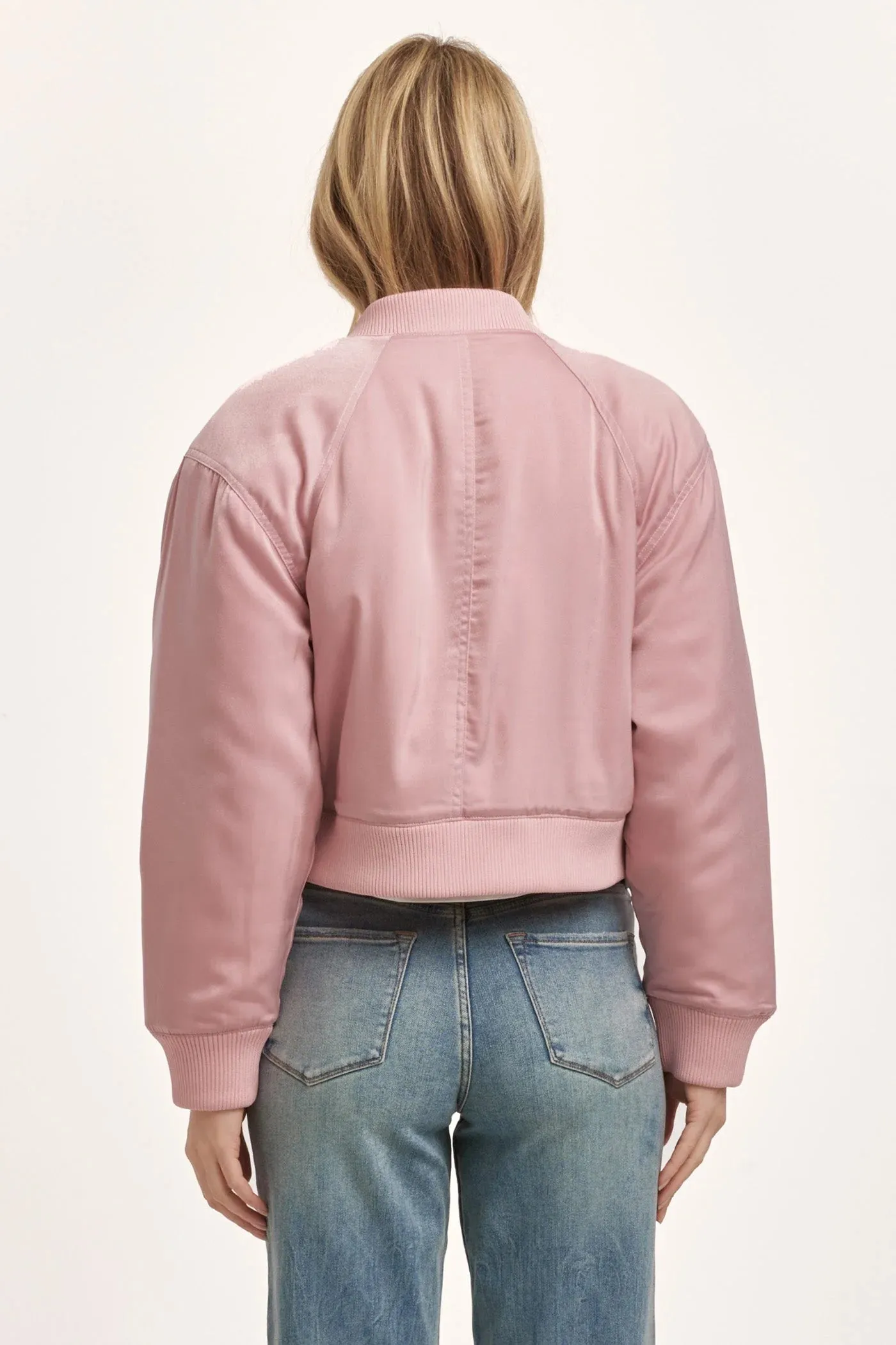 Samaria Satin Bomber Jacket