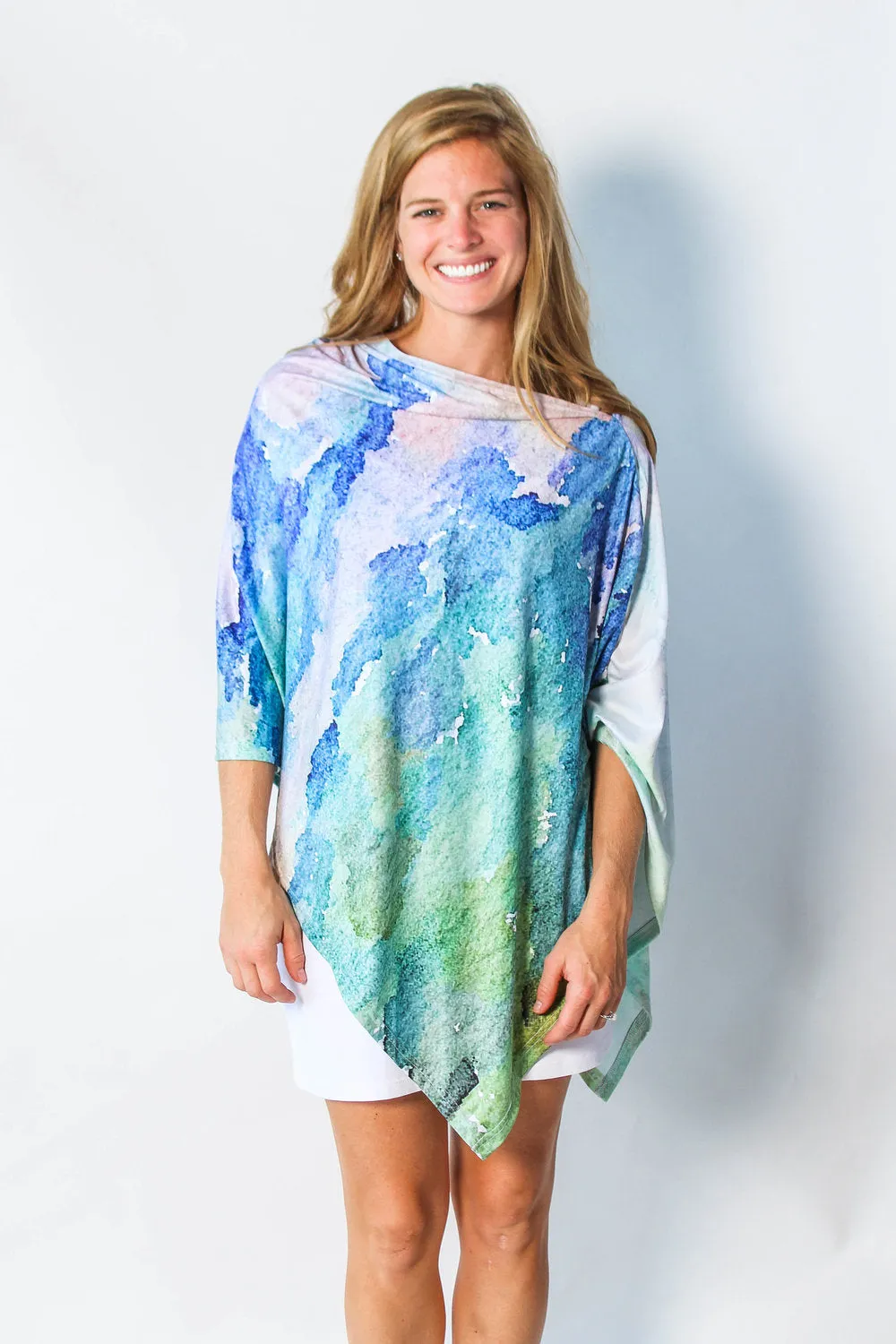 Sea Splatter Party Poncho