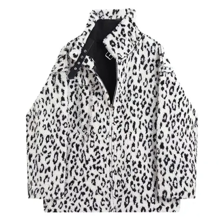 Siobhan Reversible Leopard Faux Fur Biker Jacket