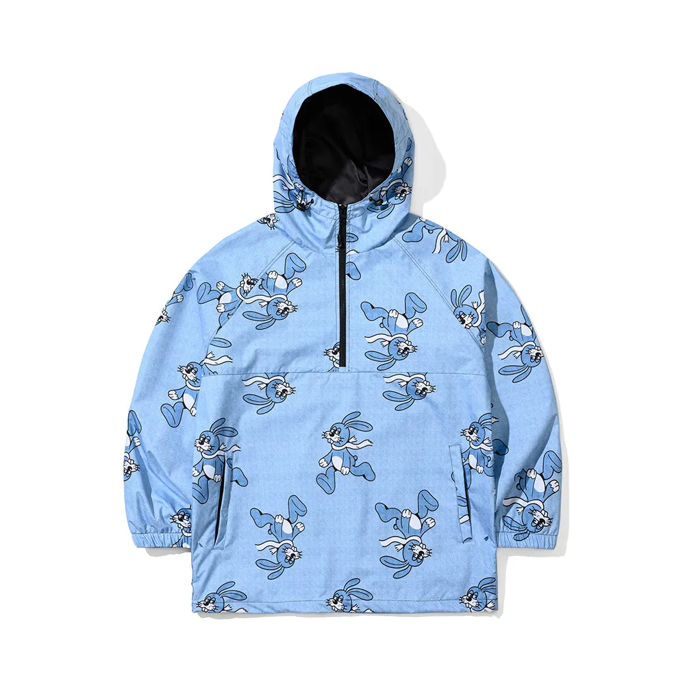 SUNDAY RABBIT HOODED ANORAK JACKET LIGHT BLUE