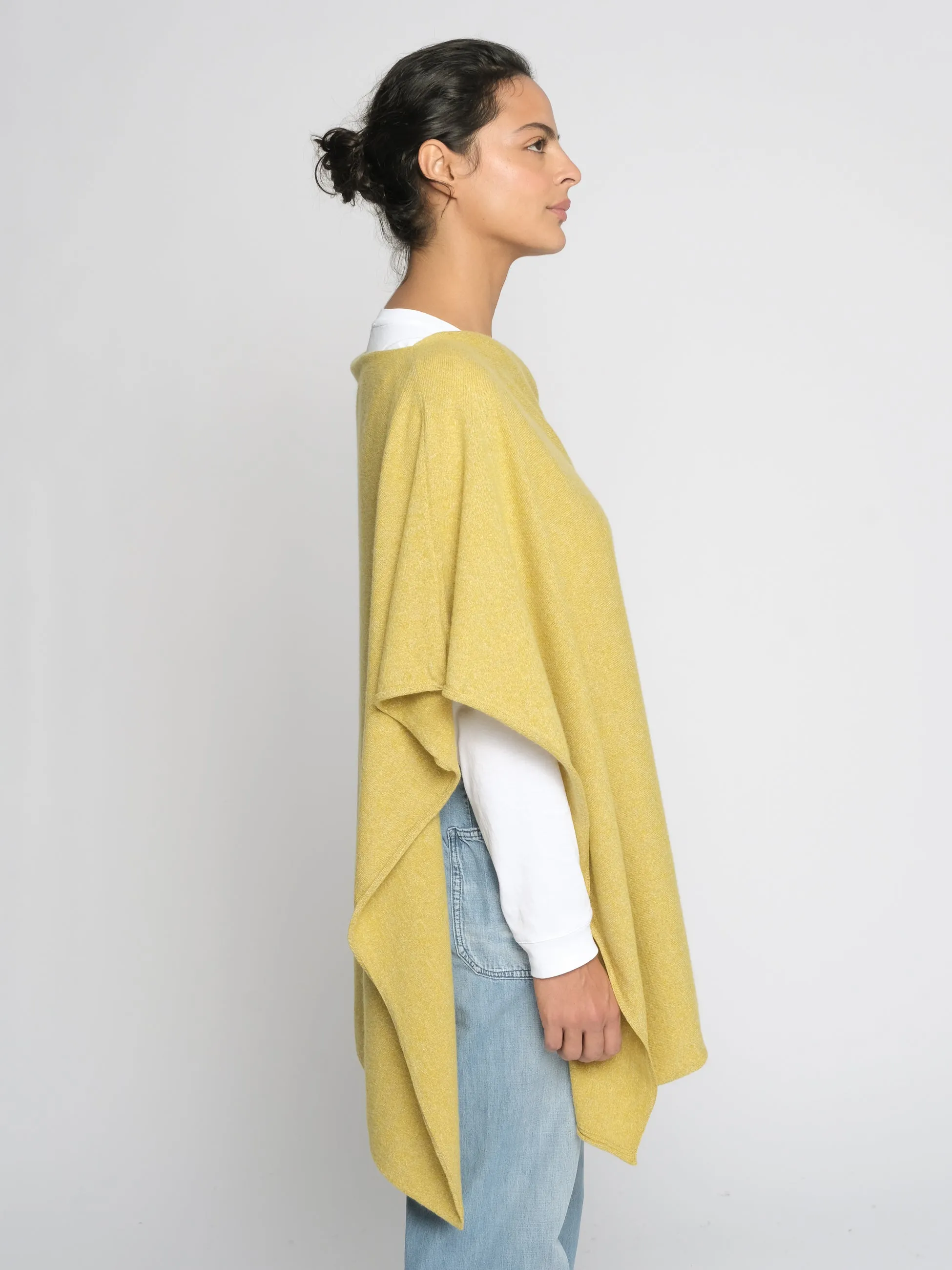 THE PONCHO | Marled Yellow