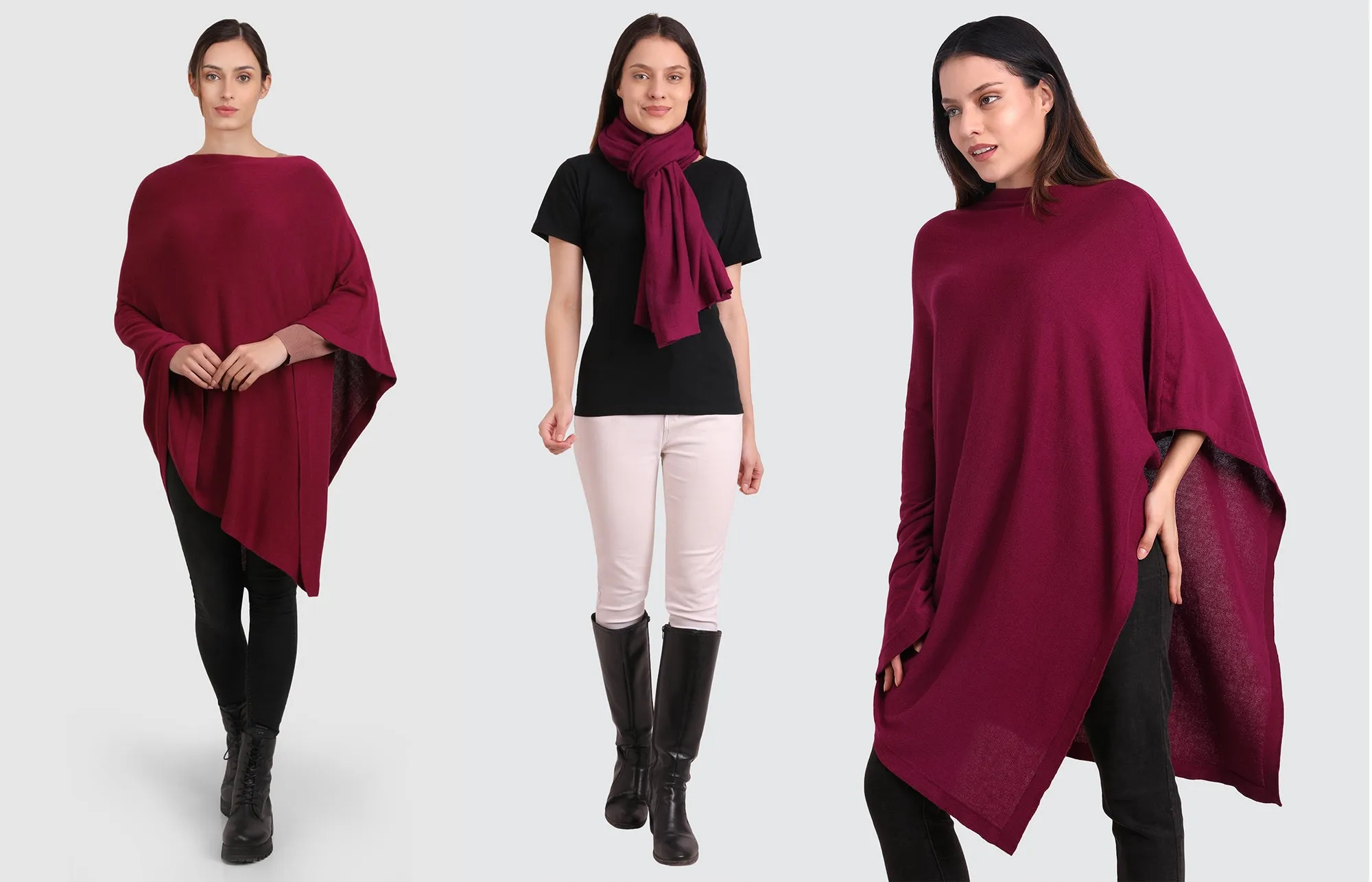 Viverano Classic Women's Knit Poncho Wrap (Organic Cotton) - 13 Colors