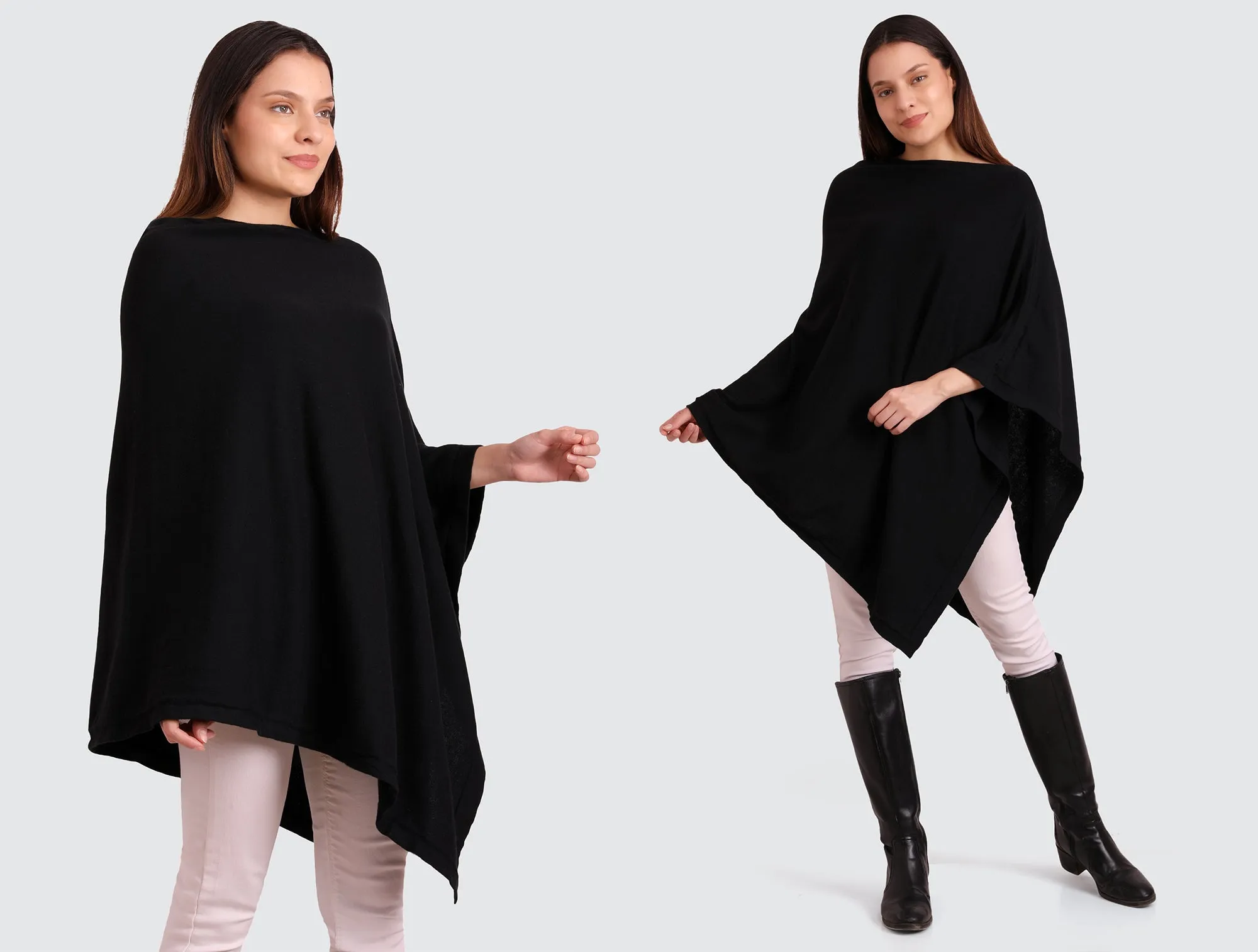 Viverano Classic Women's Knit Poncho Wrap (Organic Cotton) - 13 Colors