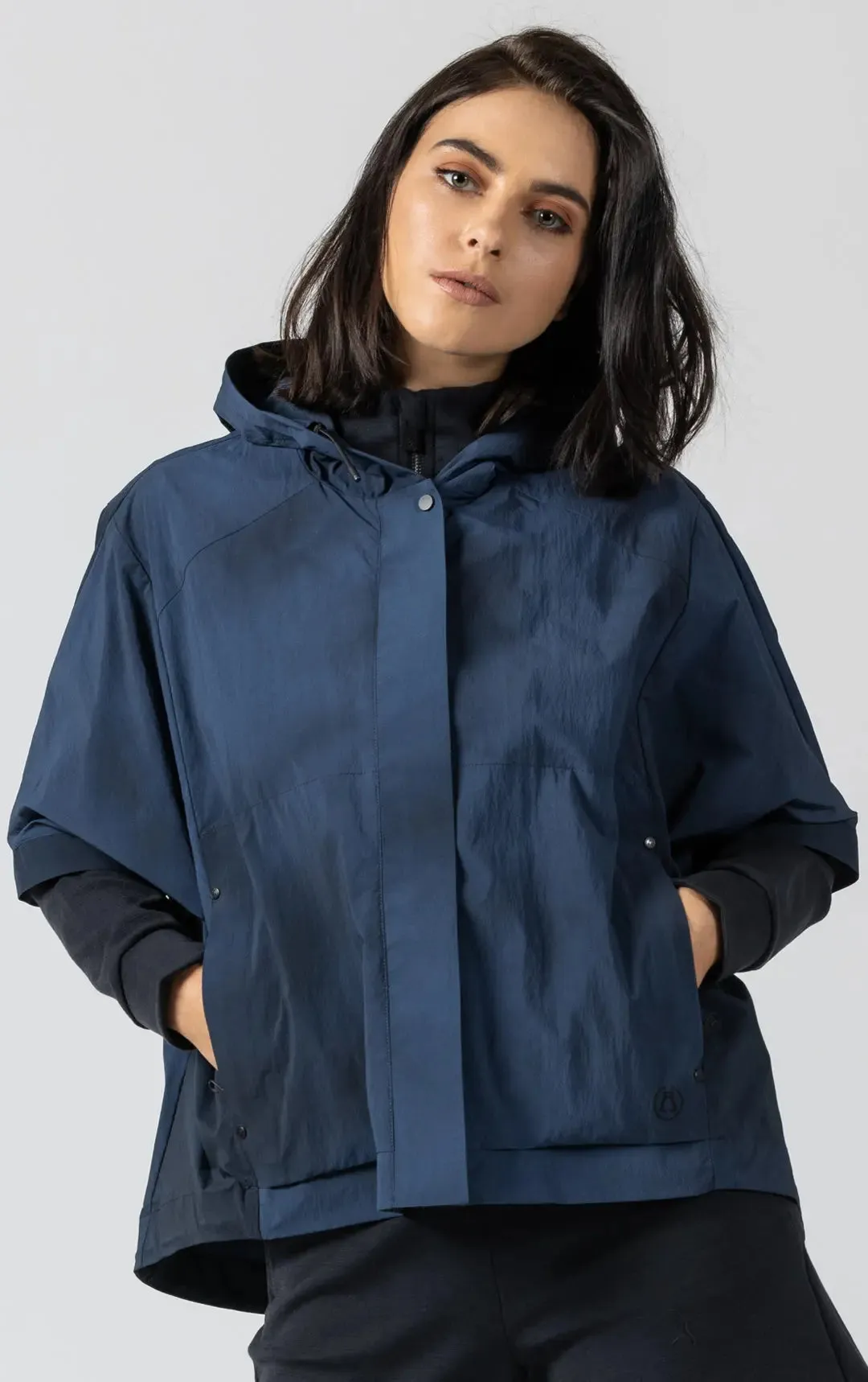 WAVE DYE ZIP PONCHO - CLEARANCE