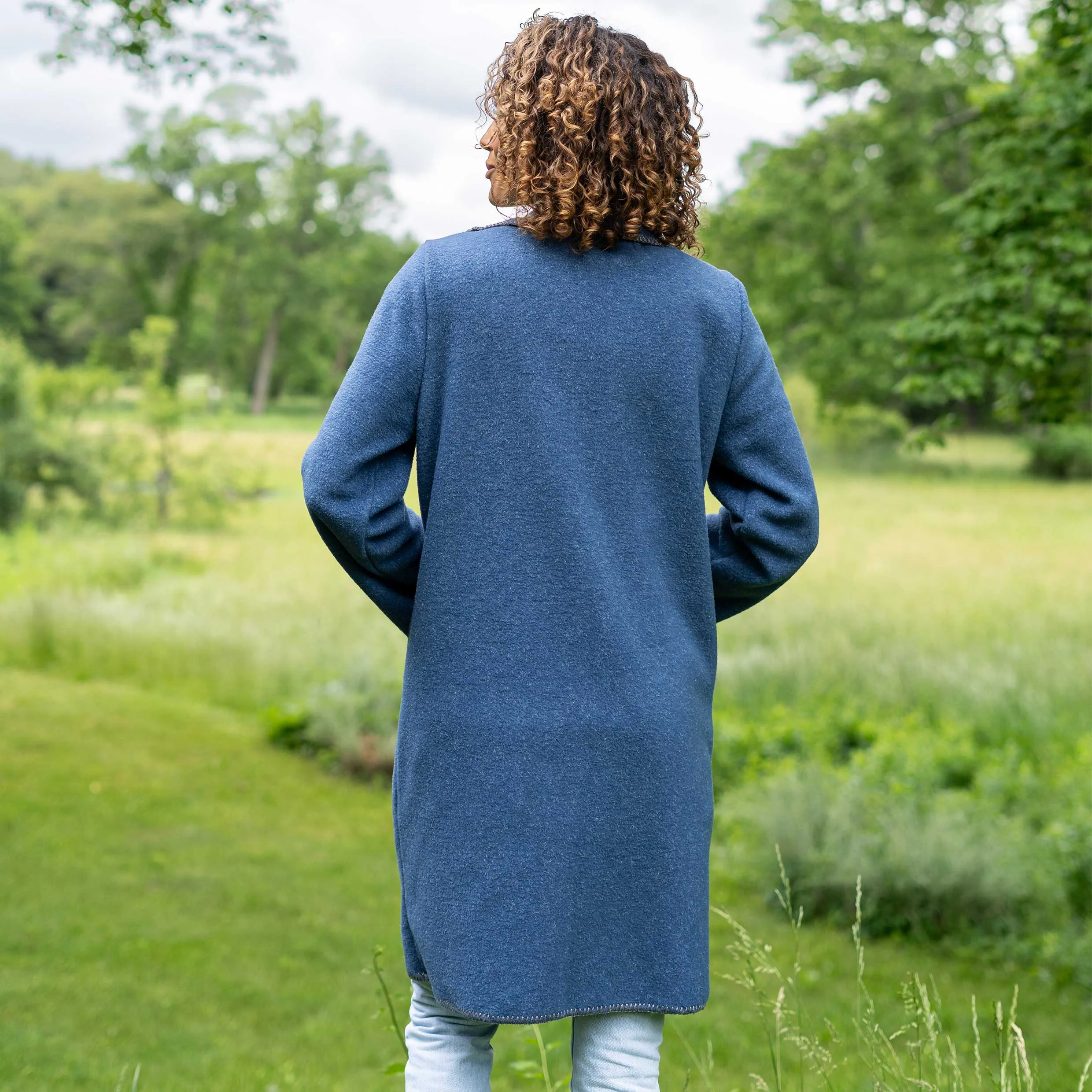 Women's Heather Fleece Open Coat