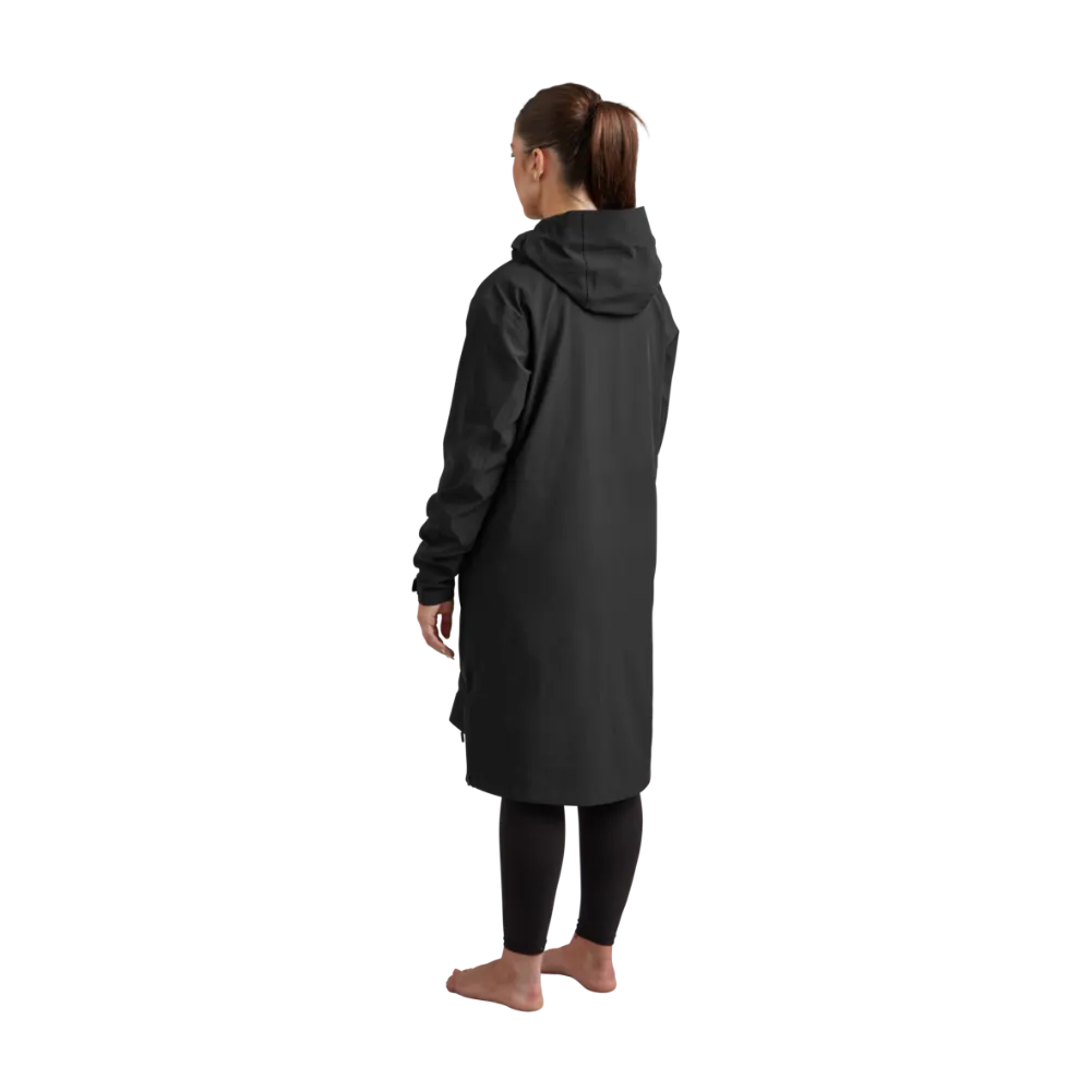 Women's Pursuit Waterproof Lightweight Changing Robe Jacket - Obsidian Black