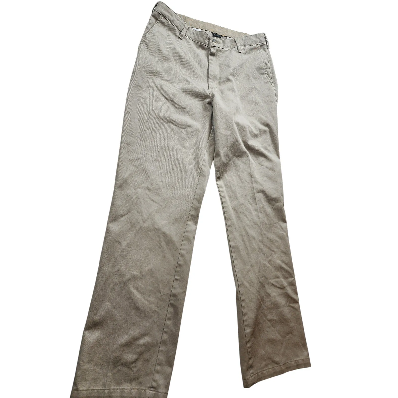 Wrangler Pants Riata Mens 34x34 Khaki Work Chino Beige Durable Trousers